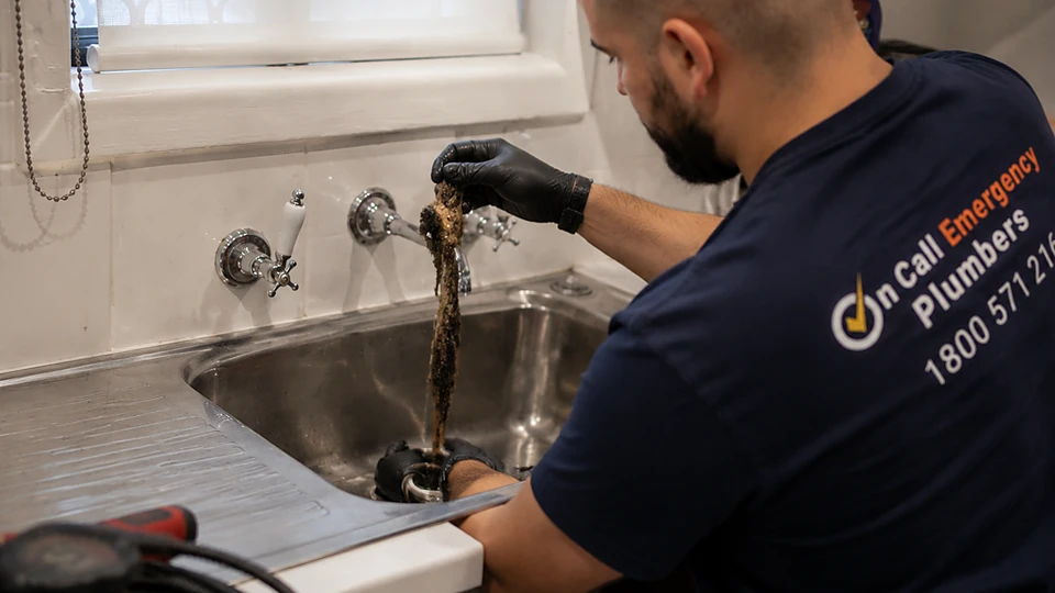 Blocked drain clearing service in Oakleigh